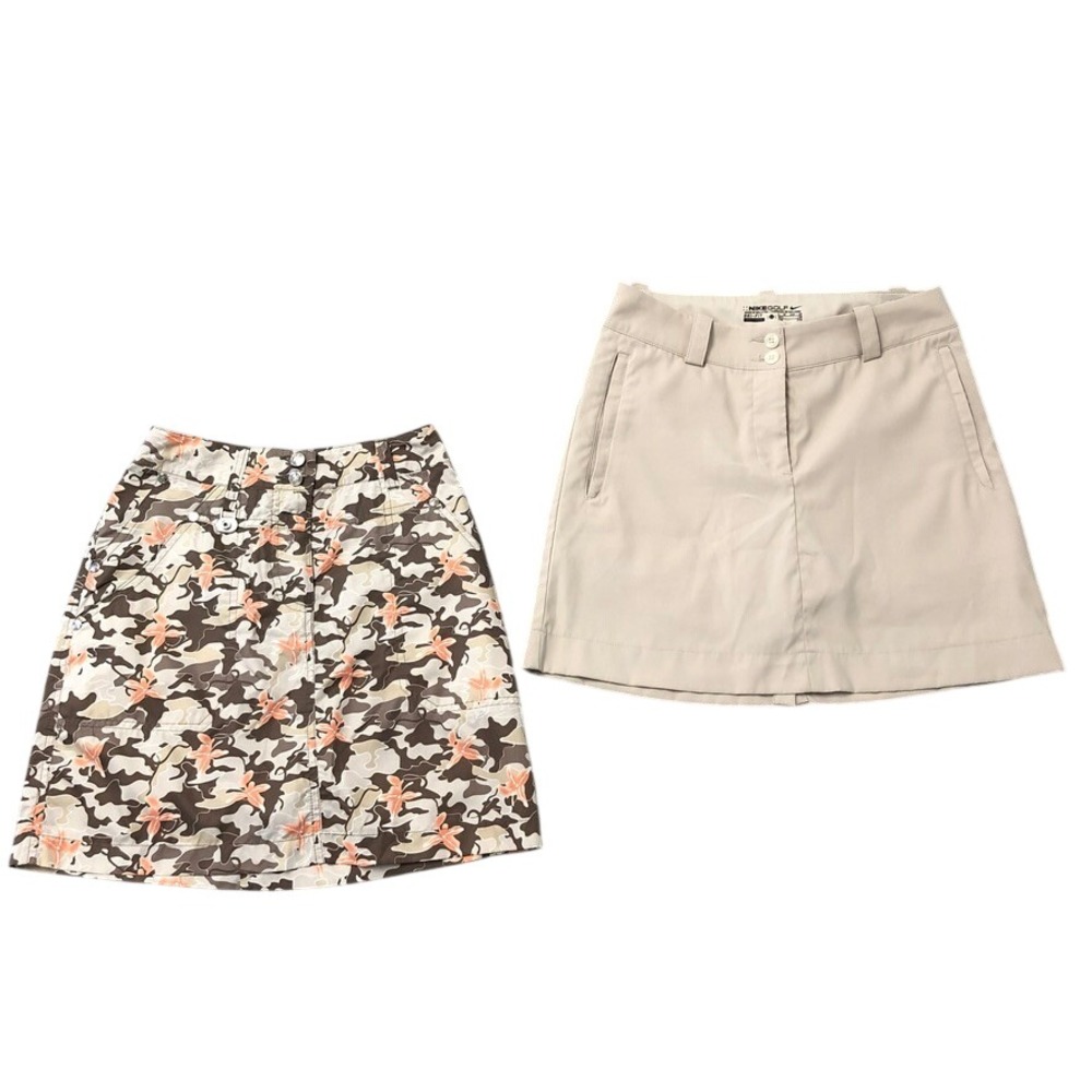 Daily Sports Nike Golf‎ Skort Bundle Womens 2 Tan Camo Floral Athletic Skirts